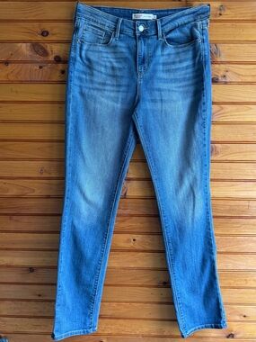 Levi Strauss Signature Mid Rise Straight Jeans 10L W30 L34 Medium Wash Stretch